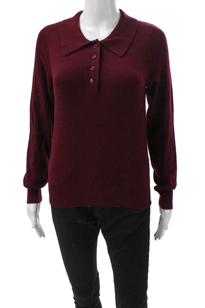 Artless Forever Women Collared Wool Pullover Red Long Sleeve Size XS