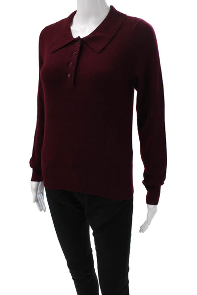 Artless Forever Women Collared Wool Pullover Red Long Sleeve Size XS