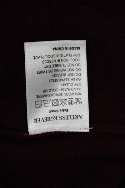 Artless Forever Women Collared Wool Pullover Red Long Sleeve Size XS