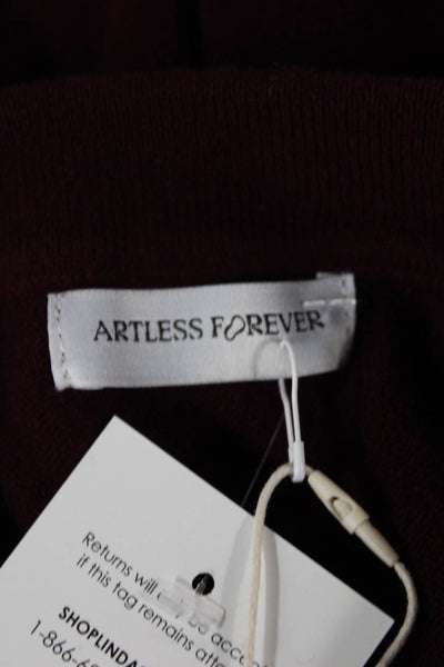 Artless Forever Women Collared Wool Pullover Red Long Sleeve Size XS