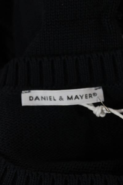 Daniel & Mayer Women Pullover Sweater Blue Cotton Argyle Long Sleeve Size S