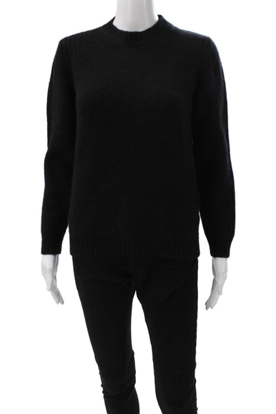 Belstaff Womens Black Wool Blend Crew Neck Pullover Long Sleeve Size L