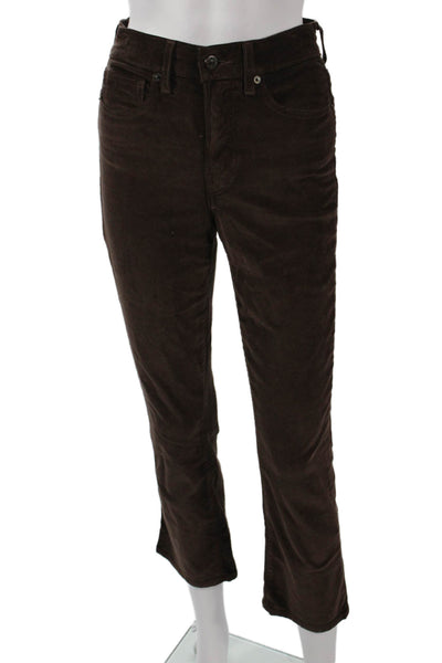 Veronica Beard Womens Flared Jeans Brown Cotton Blend Size 24