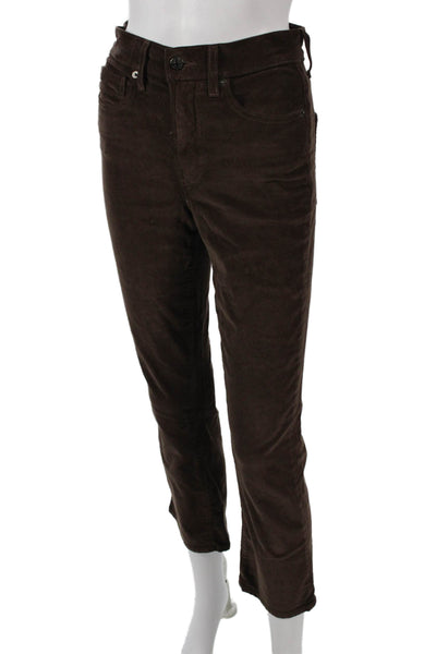 Veronica Beard Womens Flared Jeans Brown Cotton Blend Size 24
