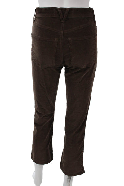 Veronica Beard Womens Flared Jeans Brown Cotton Blend Size 24