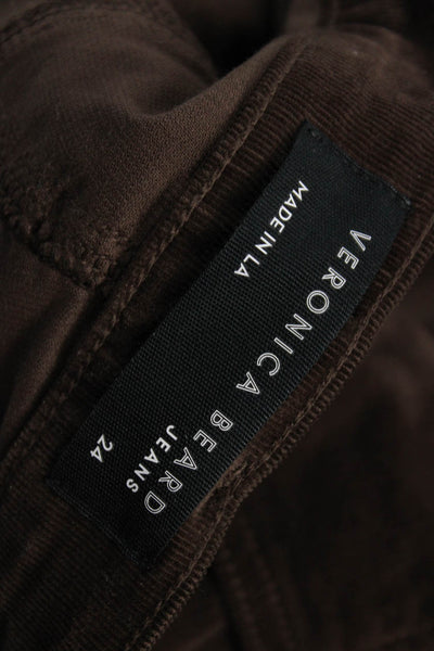 Veronica Beard Womens Flared Jeans Brown Cotton Blend Size 24