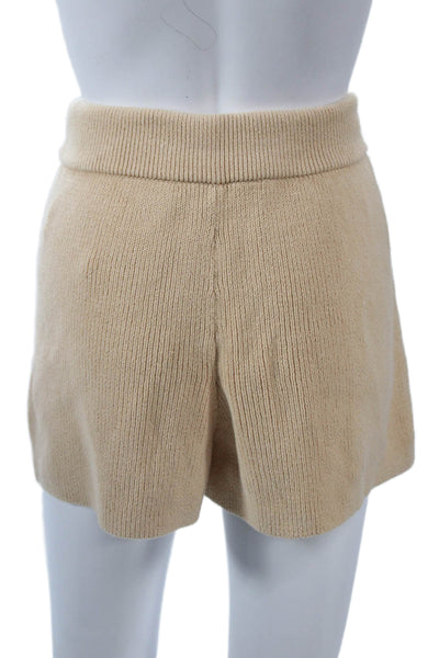 ALC Womens Sweat Shorts Beige Drawstring Cotton Size XS