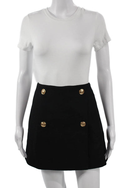 Vineyard Vines Women Mini Wool Skirt Black Short Size S