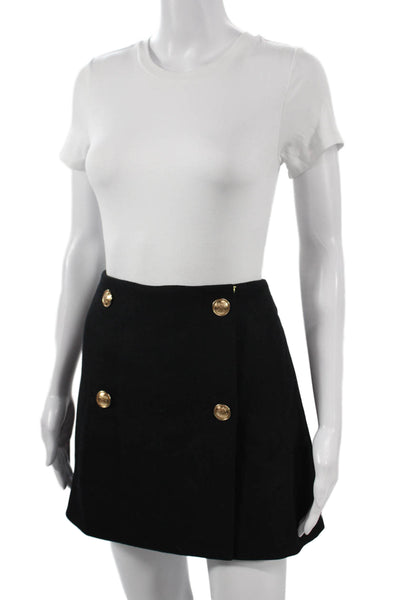 Vineyard Vines Women Mini Wool Skirt Black Short Size S