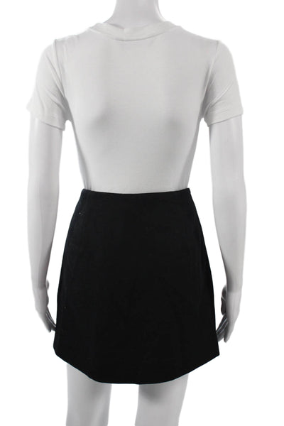 Vineyard Vines Women Mini Wool Skirt Black Short Size S