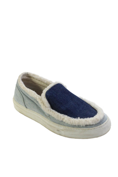 Joshuas Womens Denim Slide On Walking Sneakers Blue Size 37 7