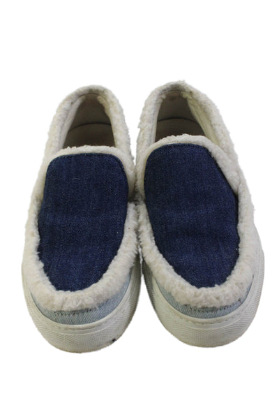 Joshuas Womens Denim Slide On Walking Sneakers Blue Size 37 7