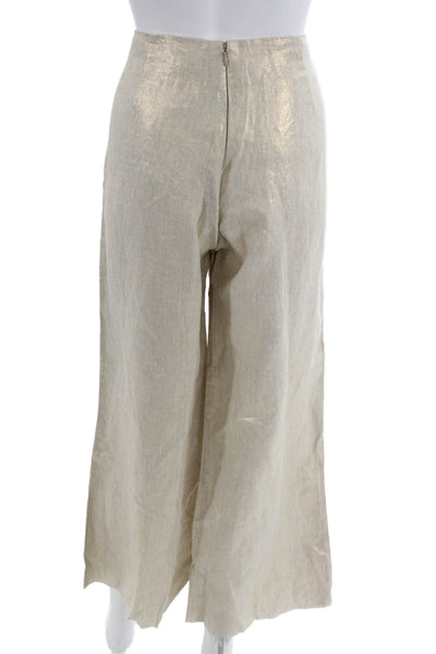 Nonchalant Label Womens Beige Polyester Dress Pants Zip Inseam 27 Size M