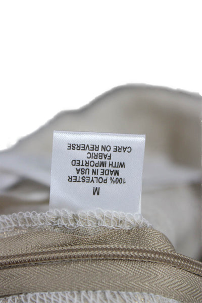Nonchalant Label Womens Beige Polyester Dress Pants Zip Inseam 27 Size M