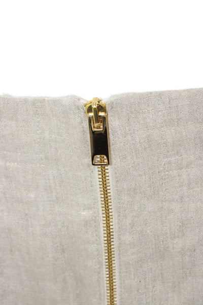 Nonchalant Label Womens Bermuda Shorts Beige Linen Size S