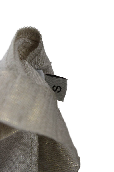 Nonchalant Label Womens Bermuda Shorts Beige Linen Size S