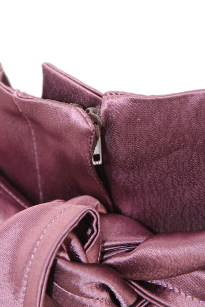 Nonchalant Label Womens Paperbag Waist Pants Purple Polyester Zip Size S