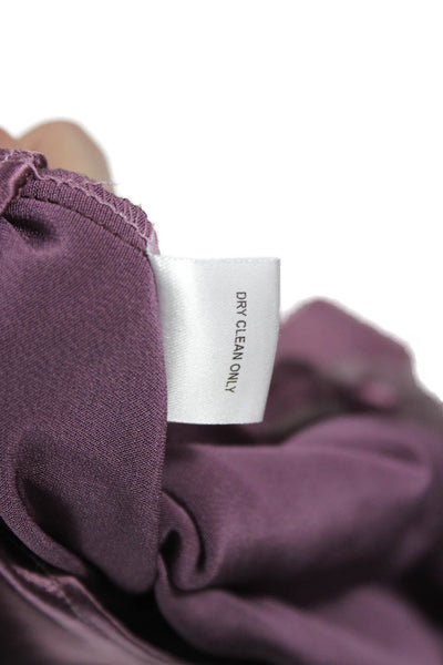 Nonchalant Label Womens Paperbag Waist Pants Purple Polyester Zip Size S