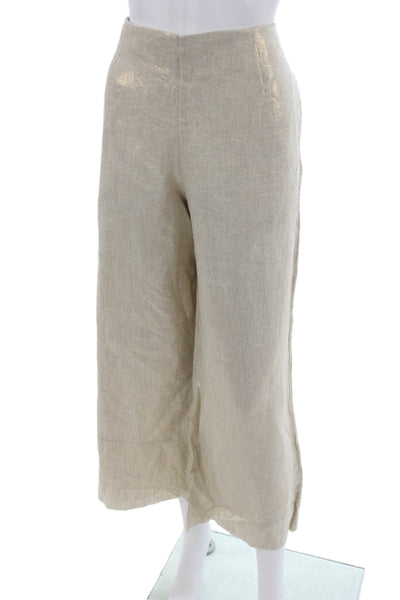 Nonchalant Label Womens Cropped Beige Polyester Pants Size M