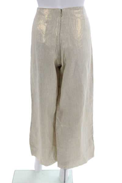 Nonchalant Label Womens Cropped Beige Polyester Pants Size M