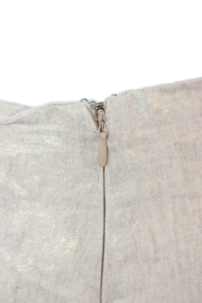 Nonchalant Label Womens Cropped Pants Beige Polyester Zip Size S