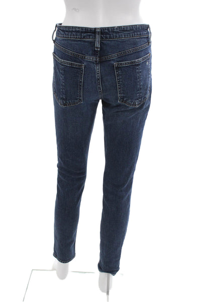 Rag & Bone Womens Skinny Jeans Blue Button Fly Cotton Blend Size 26
