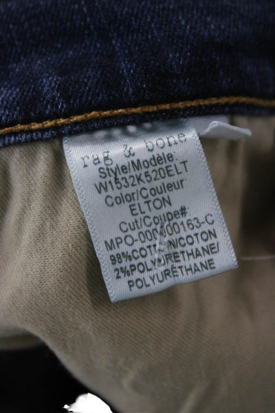 Rag & Bone Womens High Rise Skinny Jeans Blue Cotton Button Size 26