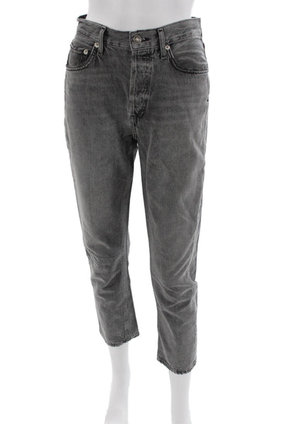 Agolde Womens Gray Mom Jeans Mid Rise Size 25