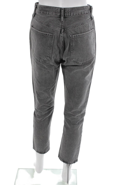 Agolde Womens Gray Mom Jeans Mid Rise Size 25