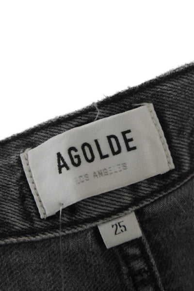 Agolde Womens Gray Mom Jeans Mid Rise Size 25