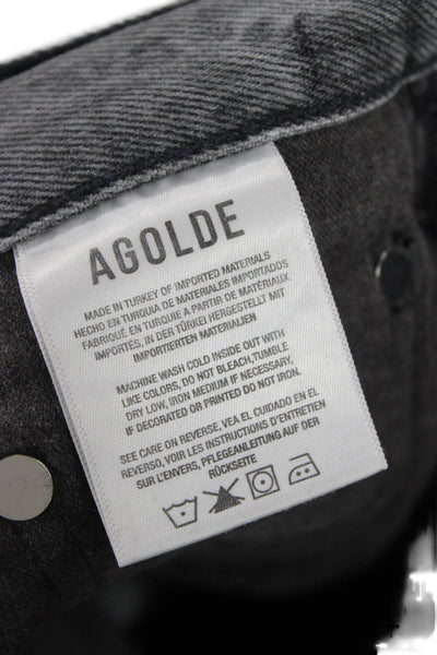 Agolde Womens Gray Mom Jeans Mid Rise Size 25