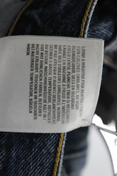 Agolde Womens Straight Jeans Blue High Rise Button Fly Size 26