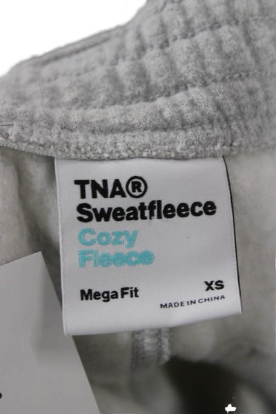 TNA Women Gray Cotton Sweatpants Button Size XS
