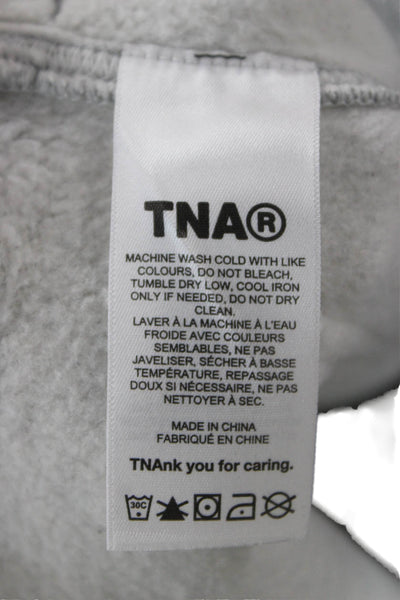 TNA Women Gray Cotton Sweatpants Button Size XS