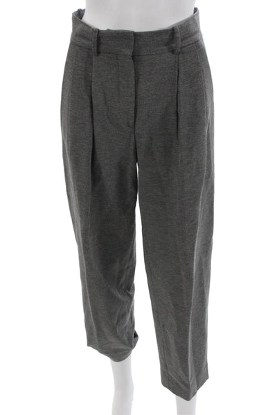 COS Womens Cropped Rayon Gray Pants Zip Size 2