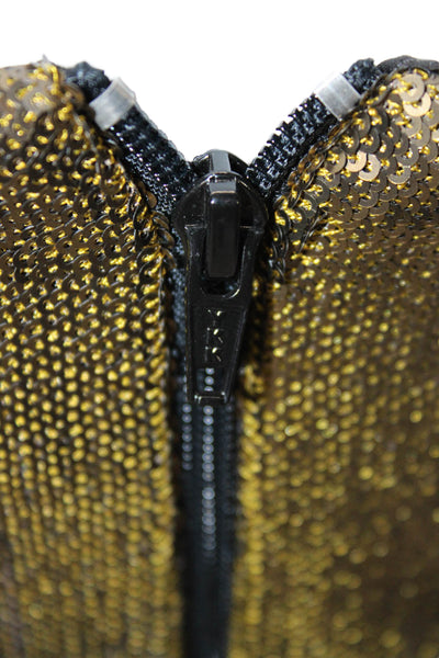 Nonchalant Label Women Corset Top Gold Sweetheart Sleeveless Size S