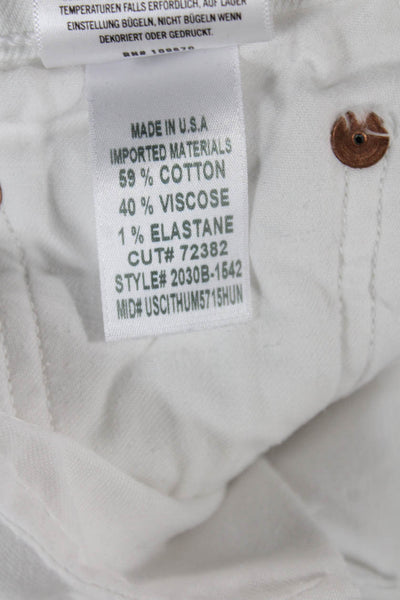 Citizens of Humanity Womens Cropped Jeans White High Rise Cotton Blend Size 24