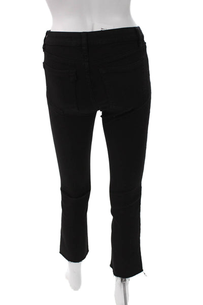 3x1 NYC Womens Cropped Black Jeans Mid Rise Cotton Inseam 26 Size 24