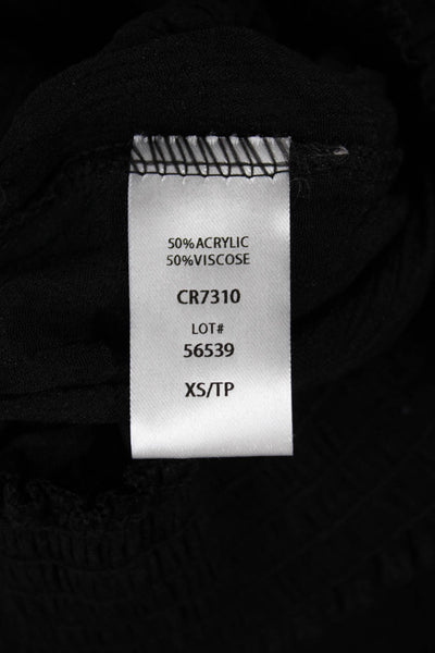 Elan Womens Strapless Black Jumpsuit Sleeveless Acrylic Pullover Size XS