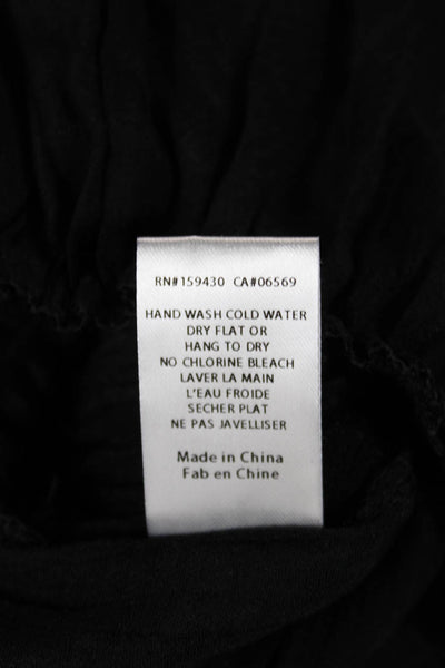 Elan Womens Strapless Black Jumpsuit Sleeveless Acrylic Pullover Size XS