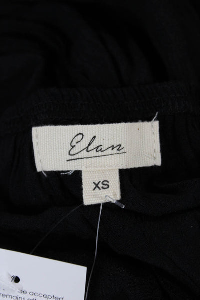 Elan Womens Strapless Black Jumpsuit Sleeveless Acrylic Pullover Size XS