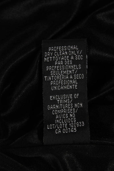 David Meister Women Sheath Dress Black Boat Neck Sleeveless Short Zip Size 6