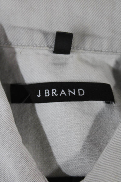 J Brand Womens Gray Denim Sleeveless Button Vest Size M