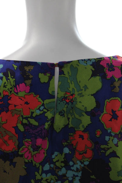 J Crew Women Shift Dress Floral Silk Long Sleeve Multicolor Size 10