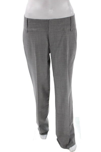Banana Republic Women Dress Pants Gray Wool Blend Zip Size 6 Tall