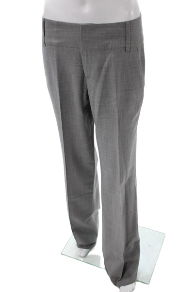 Banana Republic Women Dress Pants Gray Wool Blend Zip Size 6 Tall