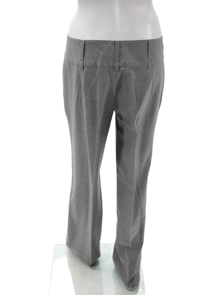 Banana Republic Women Dress Pants Gray Wool Blend Zip Size 6 Tall