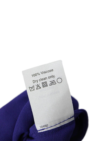 J Crew Womens Basic Sleeveless Tank Purple Viscose Round Neck Button Size 10