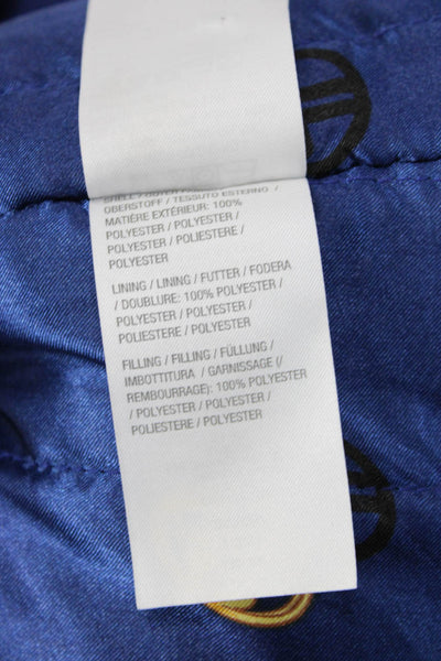 Dennis Basso Women Puffer Jacket Blue Zip Polyester Long Sleeve Size 1XP