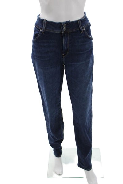 Hudson Women Skinny Jeans Blue High Rise Button Size 34